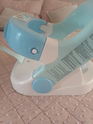 Asiento Bañera Bebé Azul y Blanco