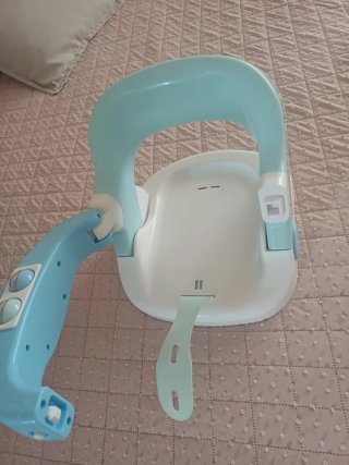 Asiento Bañera Bebé Azul y Blanco