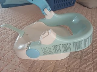 Asiento Bañera Bebé Azul y Blanco