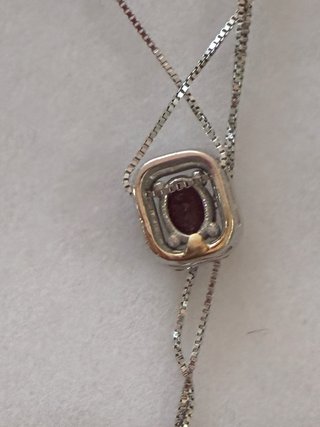 Collar Colgante oro 18k Ruby y Diamantes