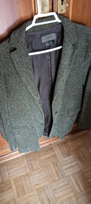 Chaqueta Zara Lana Talla M Verde