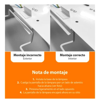 Lámpara de techo 40 cm tela blanca