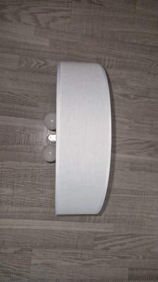 Lámpara de techo 40 cm tela blanca