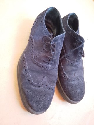 Scarpe stringate scamosciate blu wilton 41 italy