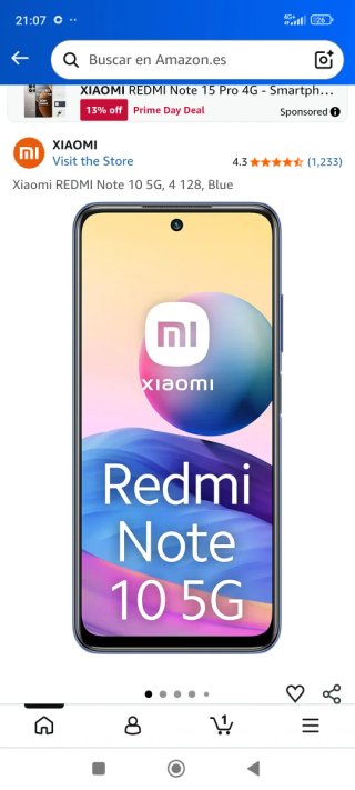 Xiaomi Redmi Note 10 5G 128GB gris
