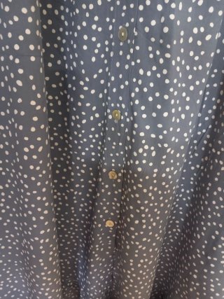 Vestido azul lunares blancos talla XL