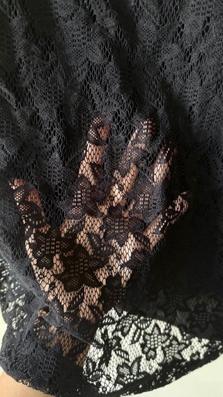 Vestido Zara encaje negro Talla M