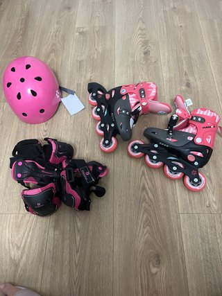 Set Patines Rosas con Protección