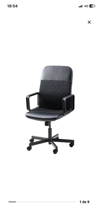 Silla de oficina Ikea Negra
