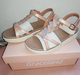 Sandalias Niña Rose Gold Brillantes