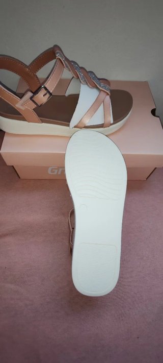 Sandalias Niña Rose Gold Brillantes
