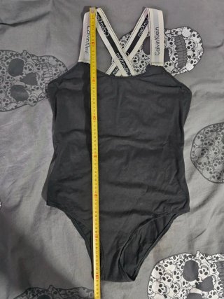 Body Calvin Klein originale nero con spalline loga