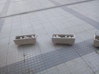 Jardineras Rectangulares Beige y Gris
