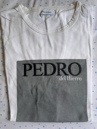 Camiseta Pedro del Hierro Blanca y Gris