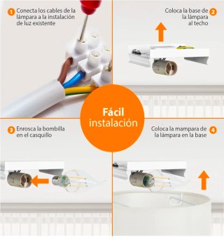 Lámpara de techo gris tela
