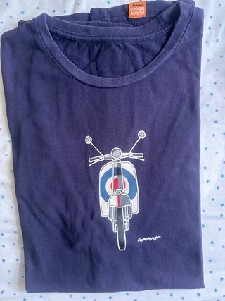 Camiseta Callate la boca azul scooter Talla L