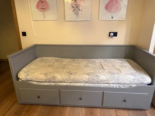 Sofá Cama Gris con Cajones