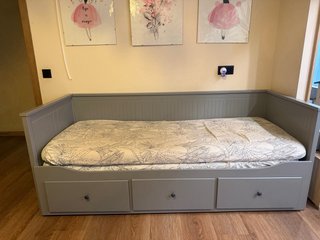 Sofá Cama Gris con Cajones