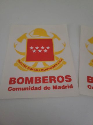 2 Pegatinas Bomberos Comunidad de Madrid