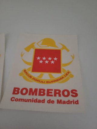 2 Pegatinas Bomberos Comunidad de Madrid