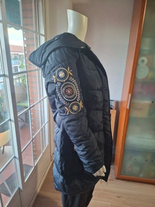 Chaqueta azul con bordados étnicos Talla M