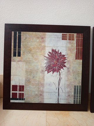 Conjunto cuadros decorativos flores