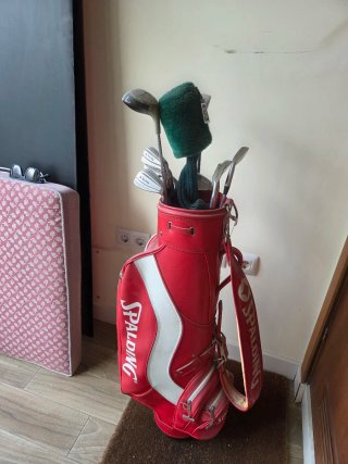 Bolsa de palos de golf Spalding roja