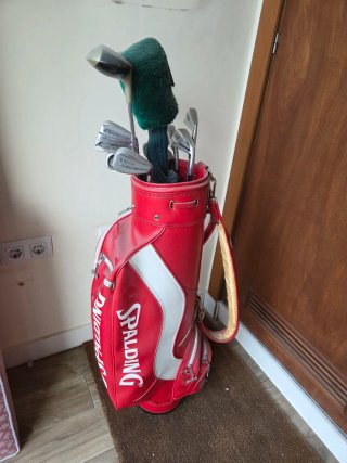 Bolsa de palos de golf Spalding roja