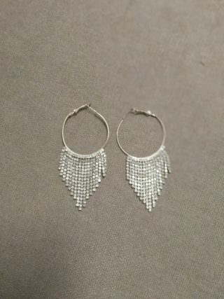 Pendientes Aro Brillantes Plata