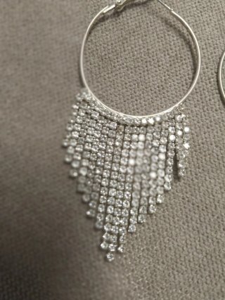 Pendientes Aro Brillantes Plata