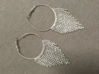 Pendientes Aro Brillantes Plata