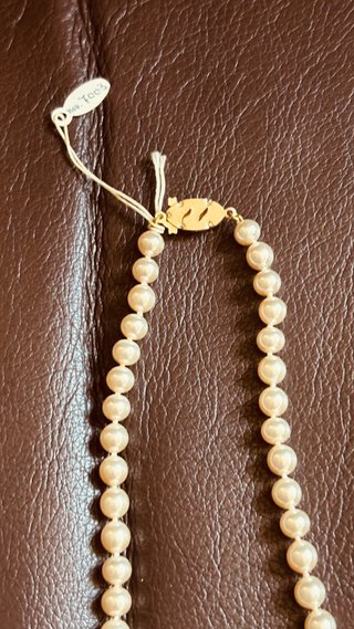 Collar perlas antiguo con colgante
