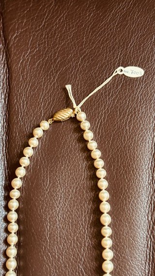 Collar perlas antiguo con colgante