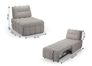 Sofá Cama Beige 1 Plaza