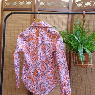 Camicia ETRO a stampa rosa e arancione