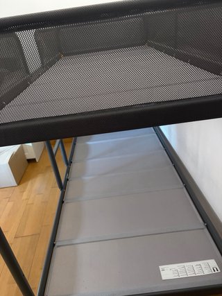 Estructura litera gris 90x200