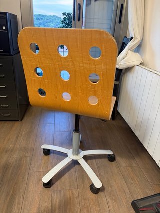 Silla de escritorio madera y metal