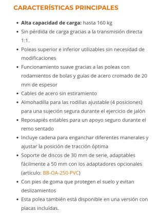 Accesorio Polea Alta y Baja ATX LTO-650