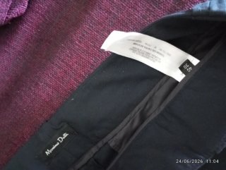 Pantalón de vestir Massimo Dutti azul marino