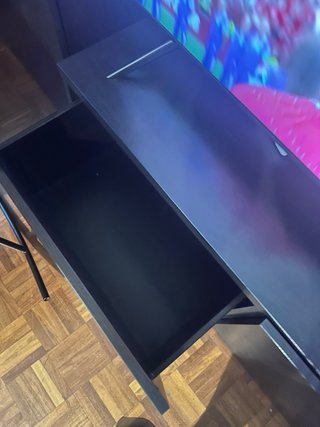 Mueble de salón modular negro y marrón