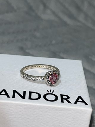 Anillo Pandora Corazón Rojo