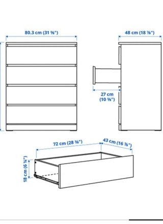 Cómoda Ikea MALM 4 cajones
