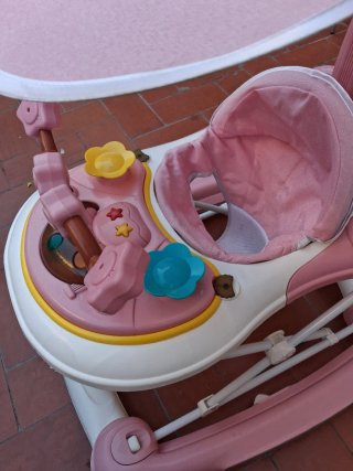 Andador para bebé niña rosa