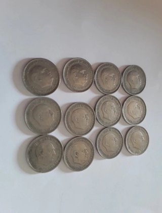 Lote 10 Monedas 25 Pts 1957 ⭐️58