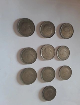 Lote 10 Monedas 25 Pts 1957 ⭐️58