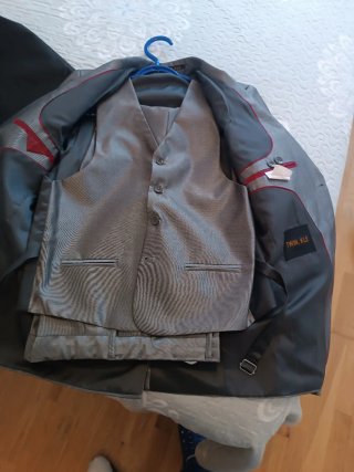 Traje de chaqueta gris