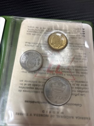Cartera Oficial Pruebas 1977 FNMT 1, 5, 25 Ptas