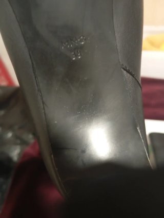 Botas altas piel negras Mango Talla 38