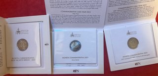 Lote 3 Monedas Vaticano 2€ Conmemorativas 2025