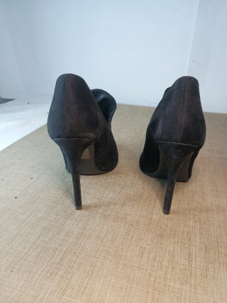Scarpe tacco alto nere scamosciate